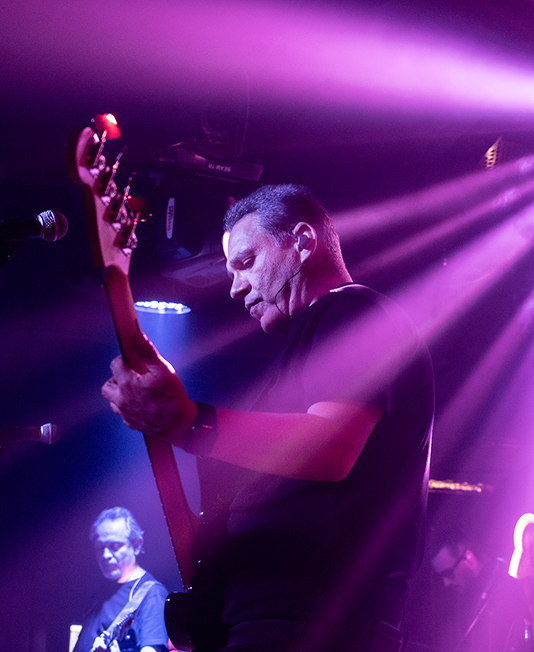 Okan Koşun on bass and vocals