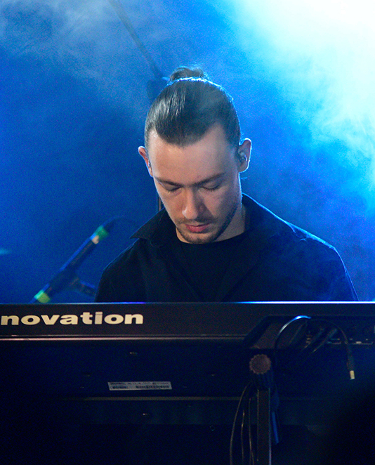 James Taylor on keyboards